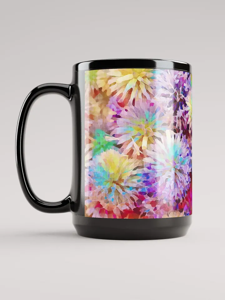 Abstract Graphic | Black Coffee Mug | Globe Thistle Floral product image (1)