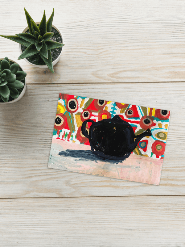 Golden Chai Greeting Card – A Print of an Original Painting product image (4)
