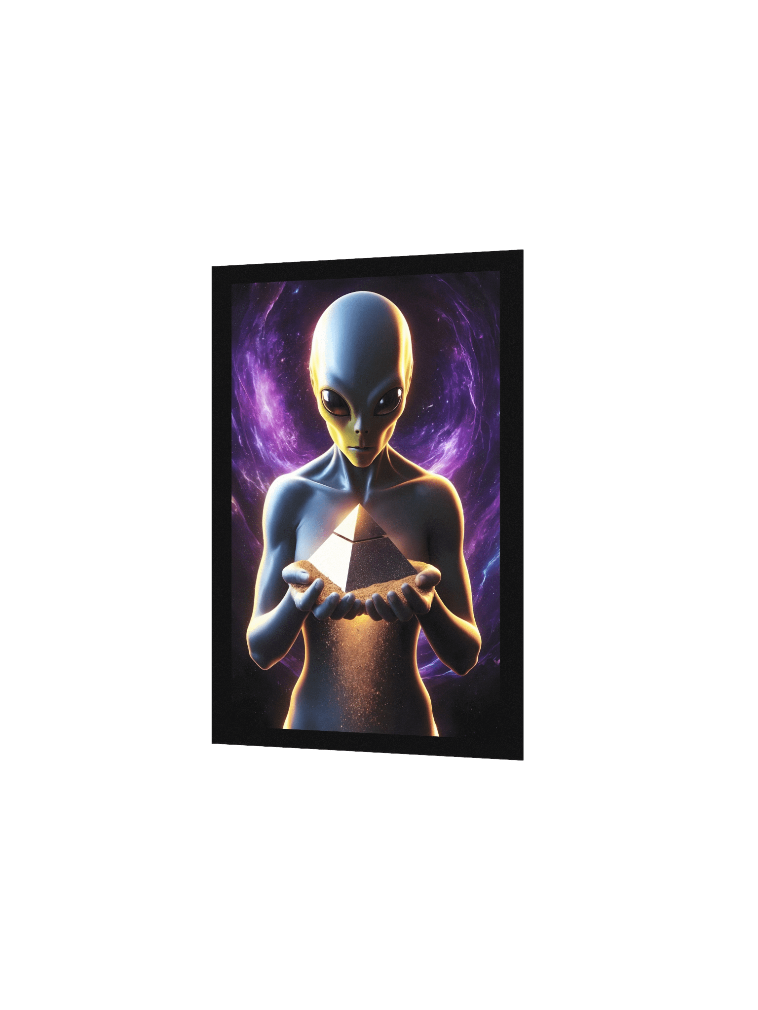Cosmic Alien Pyramid Poster – Mystical Extraterrestrial Wall Art product image (3)