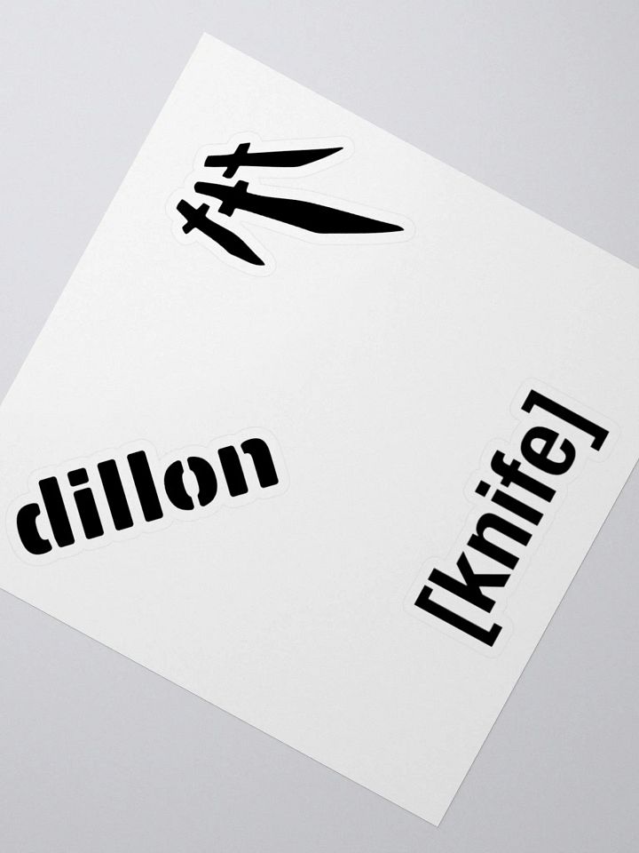 [knife] , triblade and dillon sticker product image (4)