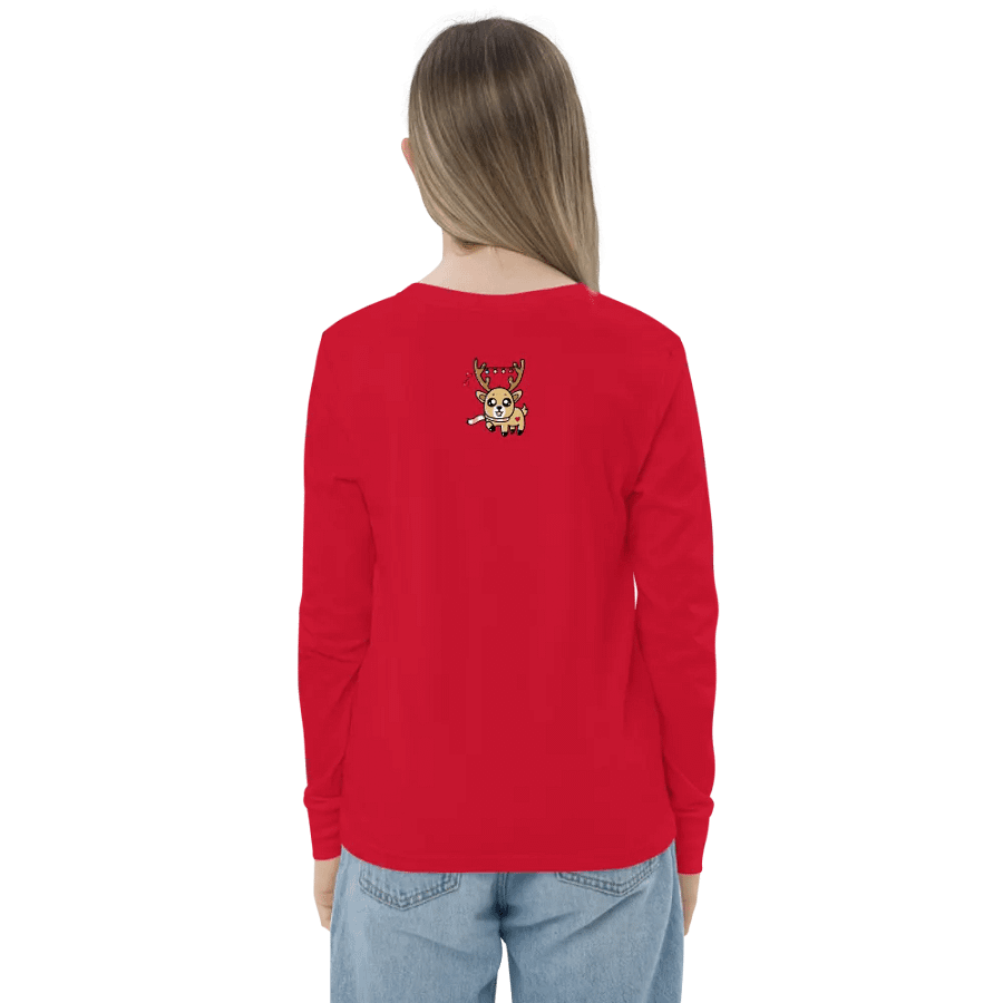 Festive Reindeer Christmas Long Sleeve Tee product image (2)