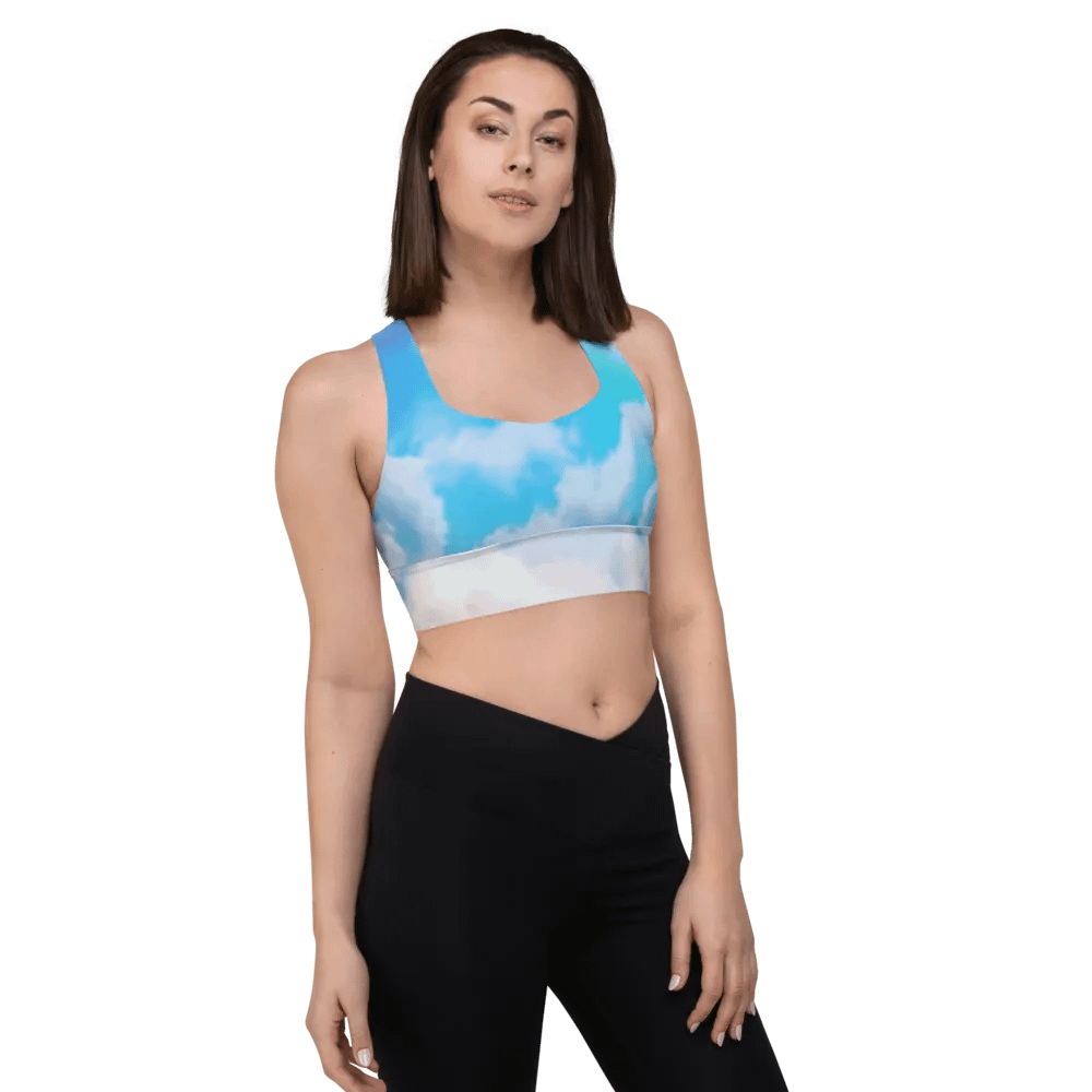 Blur cloud rainbow Design Longline Sports Bra - v6 product image (5)
