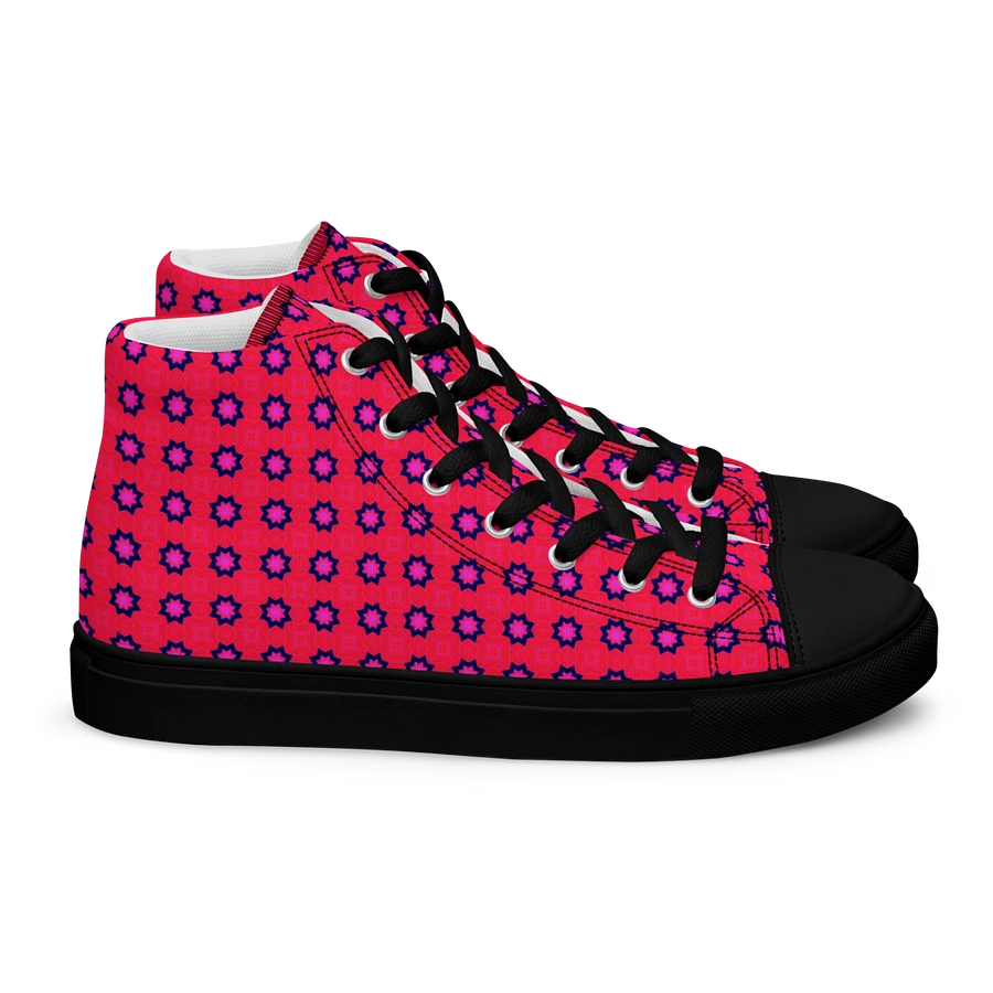 Abstract Red Ladies Canvas Shoes High Tops product image (15)