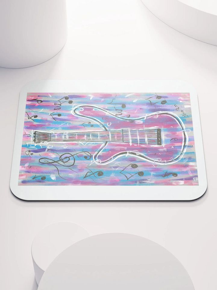 My Guitar (art by Dina R.) acrylic painting picture - mouse pad product image (1)