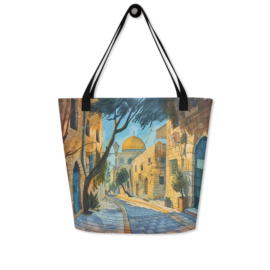 Tote Bag: Old Jesusalem Cityscape Historical Traveler Theme Design product image (8)