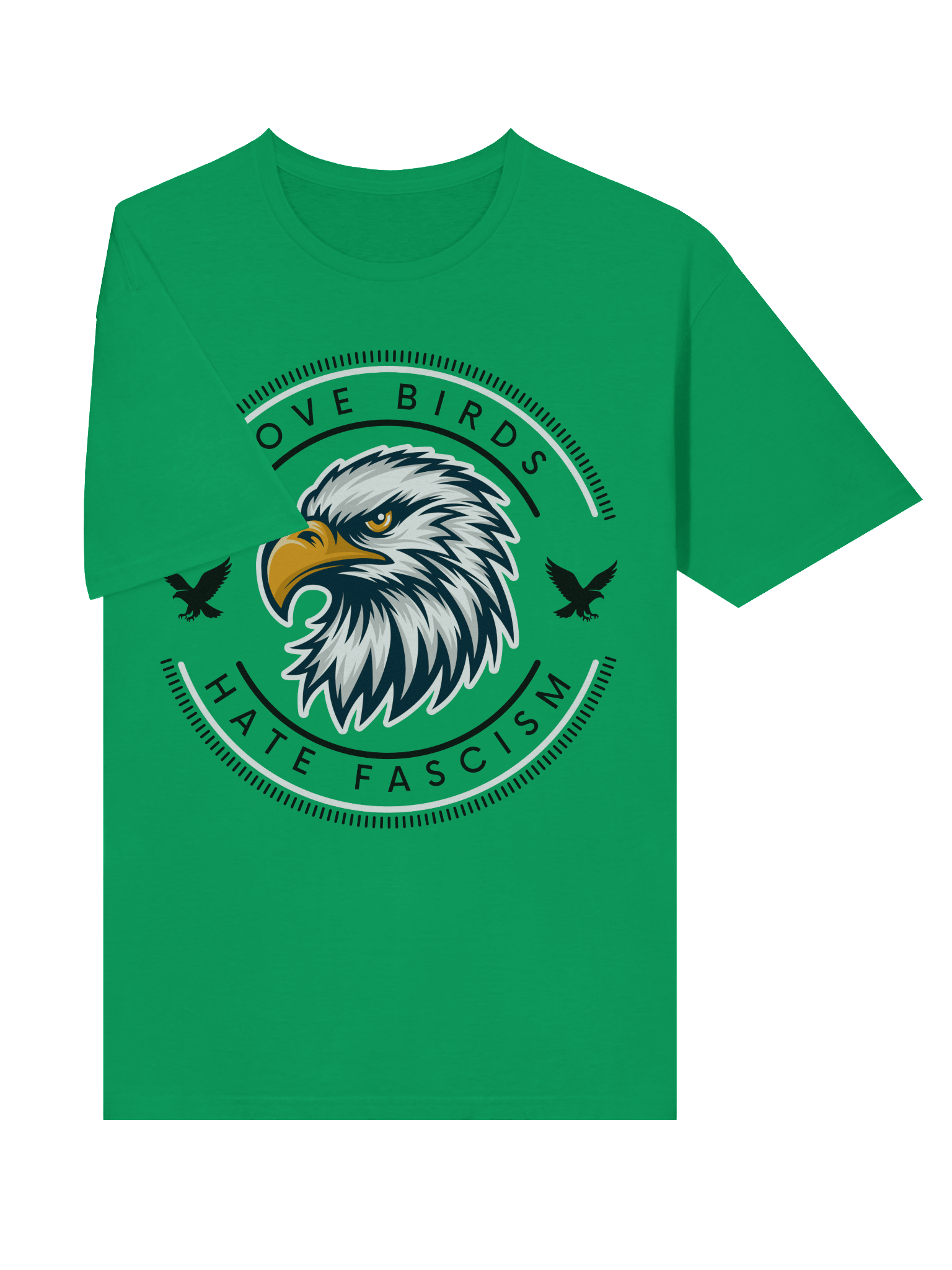 Love Birds Hate Fascism - Green product image (5)