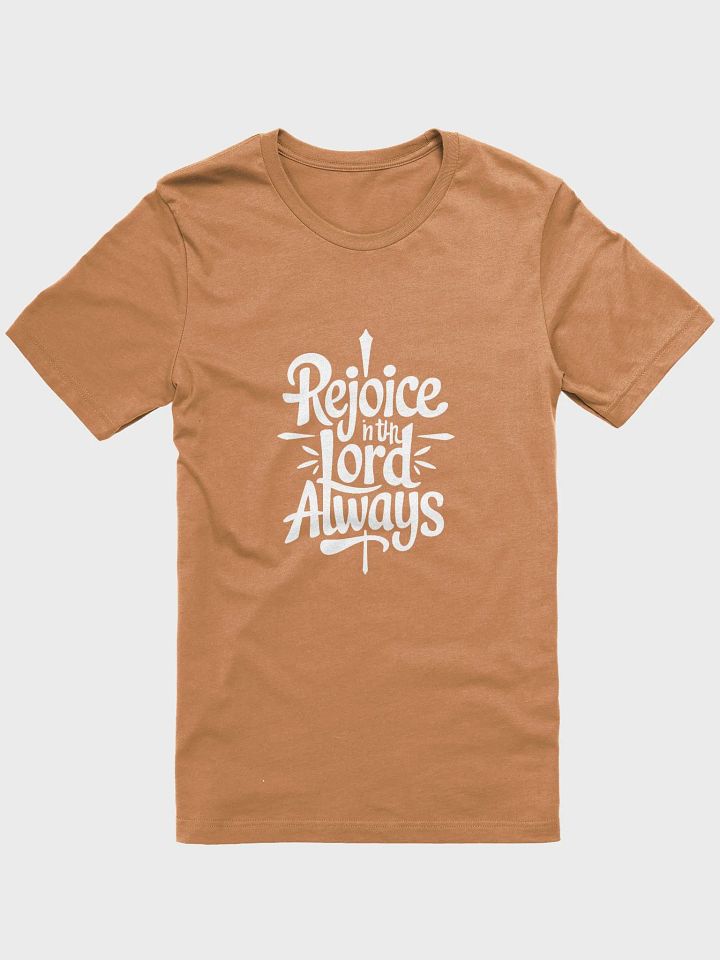 Rejoice in the Lord Always – Philippians 4:4 Bible Verse Bella+Canvas Supersoft T-Shirt product image (2)