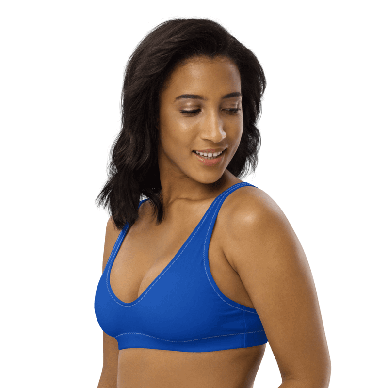Plain Color Absolute Blue Padded Bikini Top product image (4)