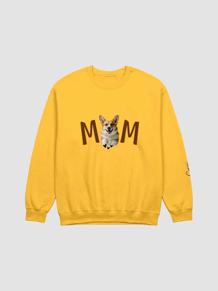 Corgi mom modern front and back design sweatshirt with sleeve print product image (2)