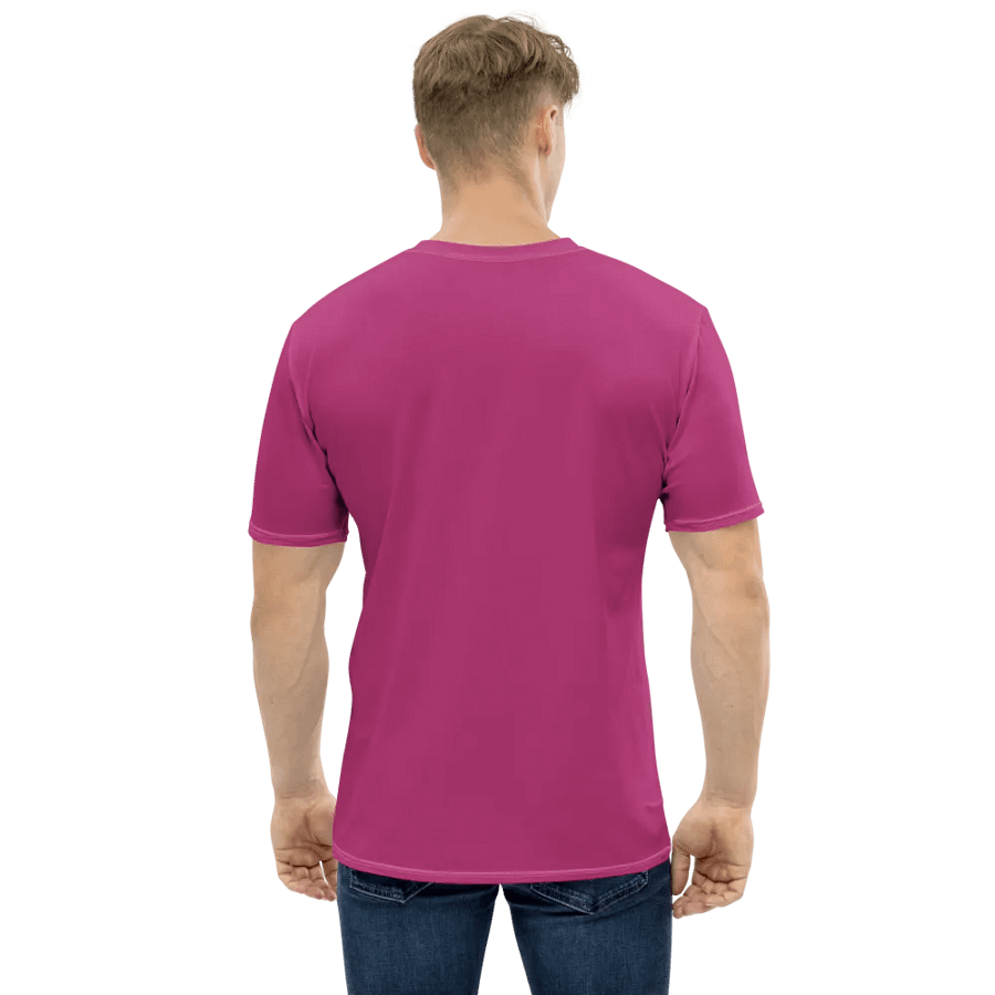 Plain Medium Plum Pink Light Summer Men's Crewneck Polyester Heavyweight Premium T-Shirt by Treasure Pie product image (8)