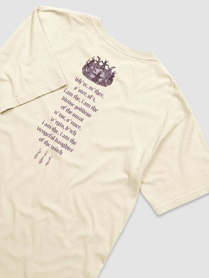 'Wh*re, M*ther, S*ster, Sl*t...' Burn Your Village T Shirt (lightcolours / design on back) (colours available) product image (2)