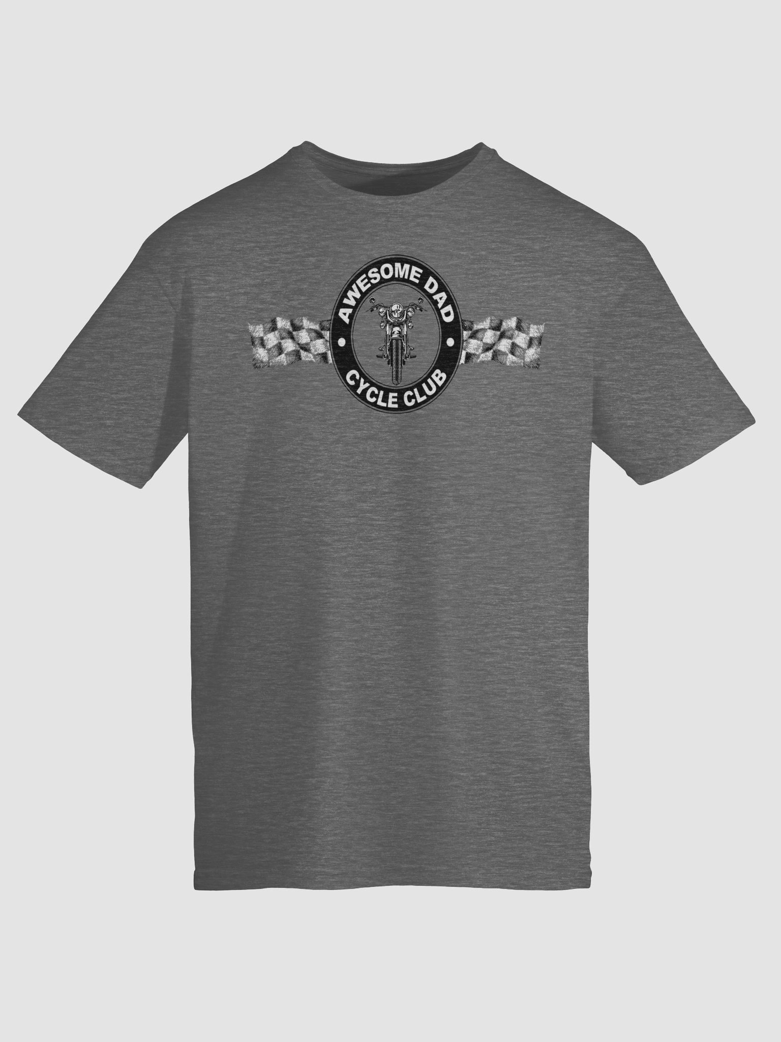 Biker Dad Riding With The Cycle Club Under The Checkered Flag Gifts for Dads T-shirt product image (9)