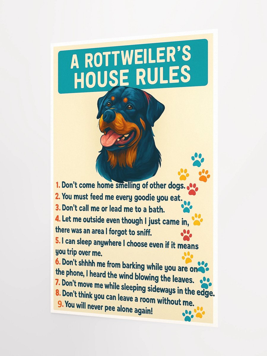 Rottweiler House Rules Poster product image (8)