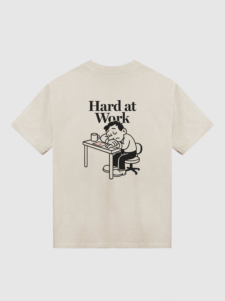 Hard at Work Oversized T-Shirt (Bone) product image (2)