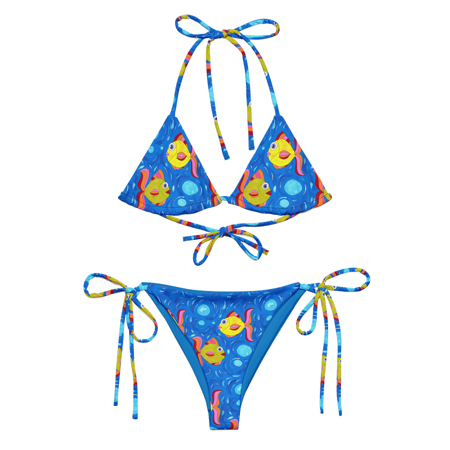 Fish style (art by Dina R.) acrylic painting picture - Recycled String Bikini product image (12)