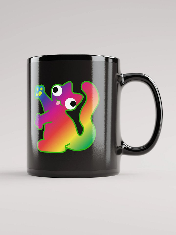 Black Mug - Rainbow DerpCat II product image (2)