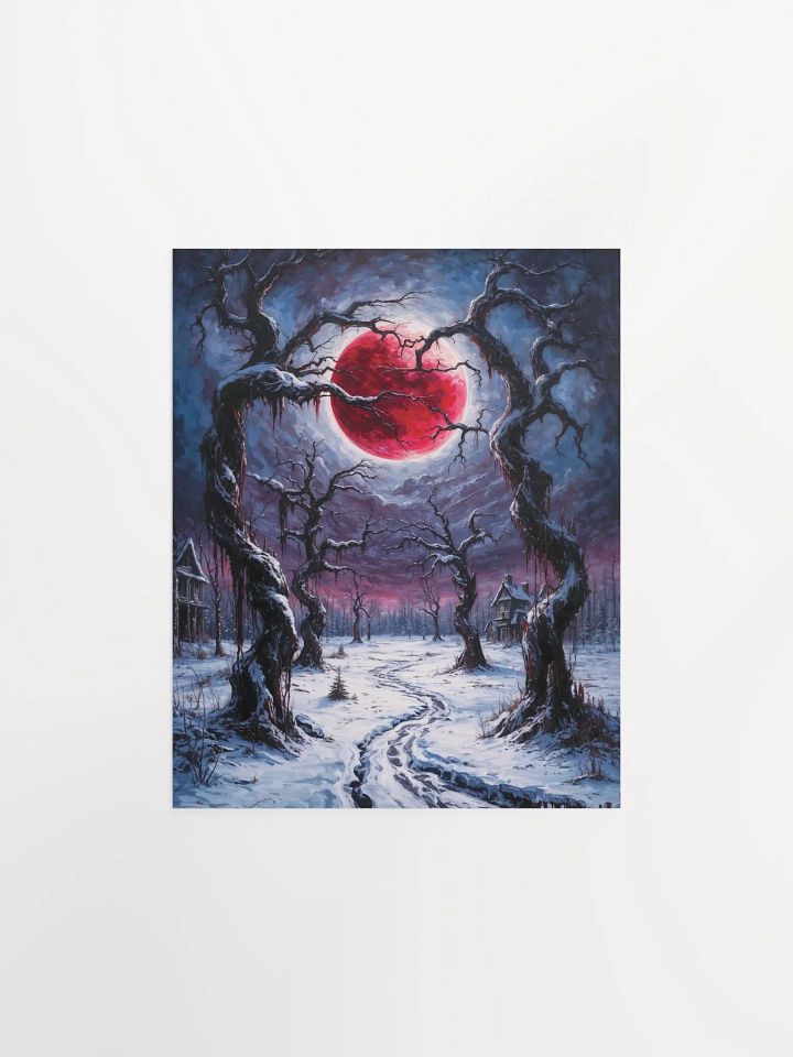 Crimson Moonlit Winter Poster product image (5)