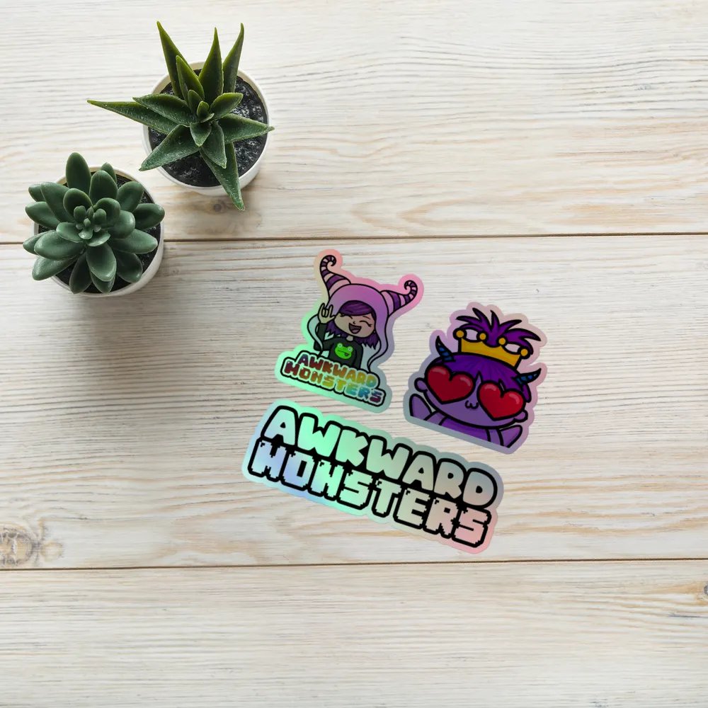 AwkwardMonsters Holo Stickers product image (7)