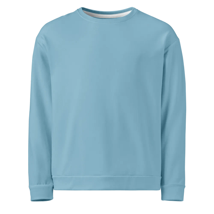 Plain Light Blue Soft Summer Unisex Recycled Polyester Heavyweight Premium Sweatshirt by Treasure Pie product image (1)