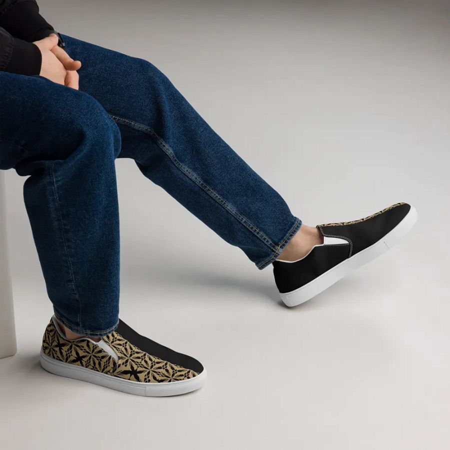 Tan Split Men's Canvas Slip On Shoes product image (12)