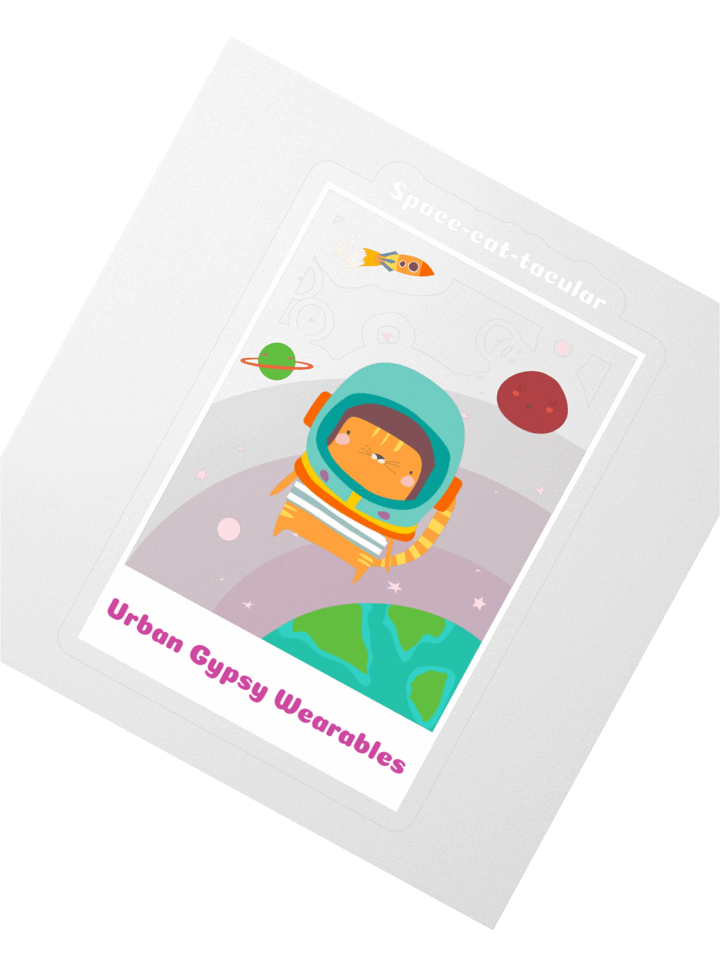 Galactic Feline Adventure Stickers product image (2)