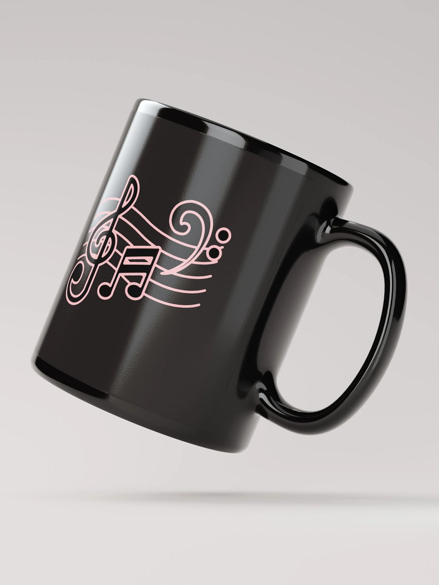 Vibrant Musical Notes Magic Mug Black product image (3)