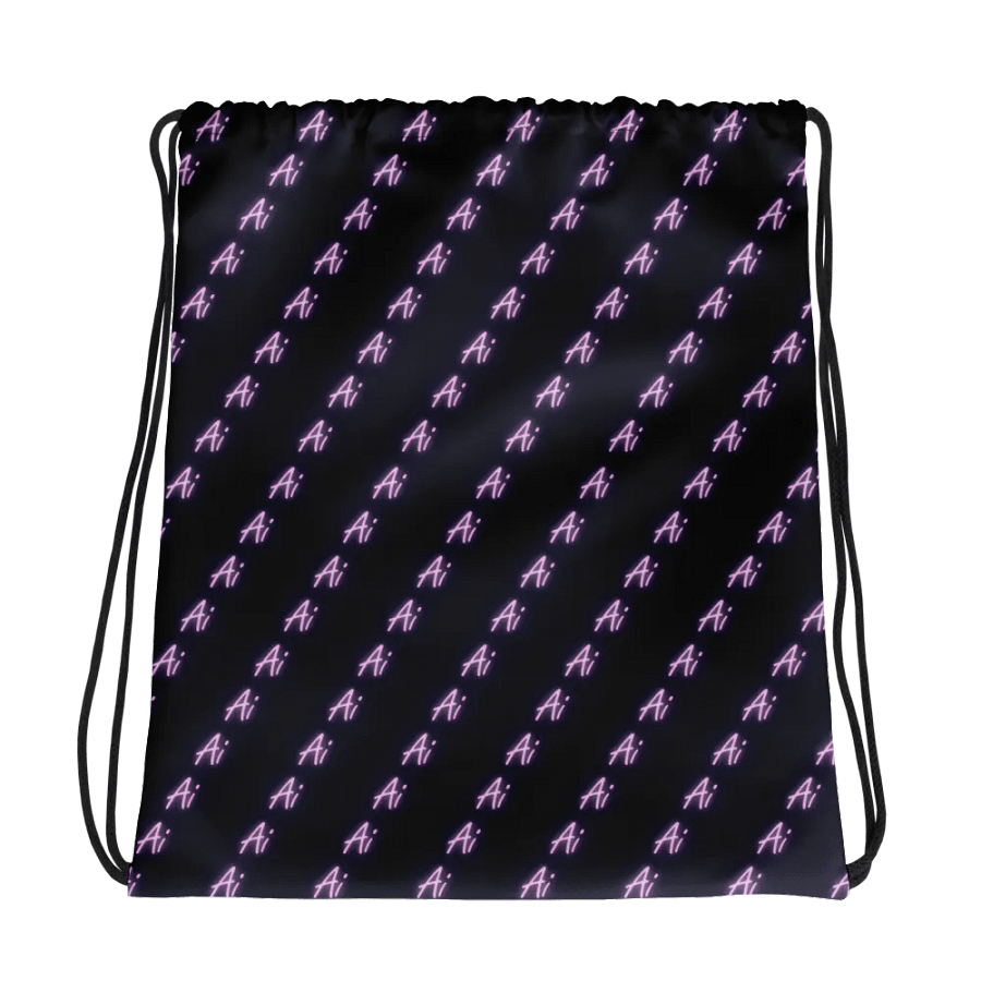 Neon Glow AI Grid Drawstring Bag product image (1)