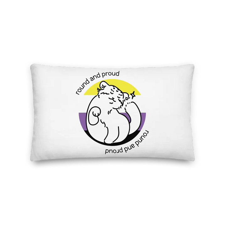 Round and Proud Manul Nonbinary Version - Pillow product image (2)