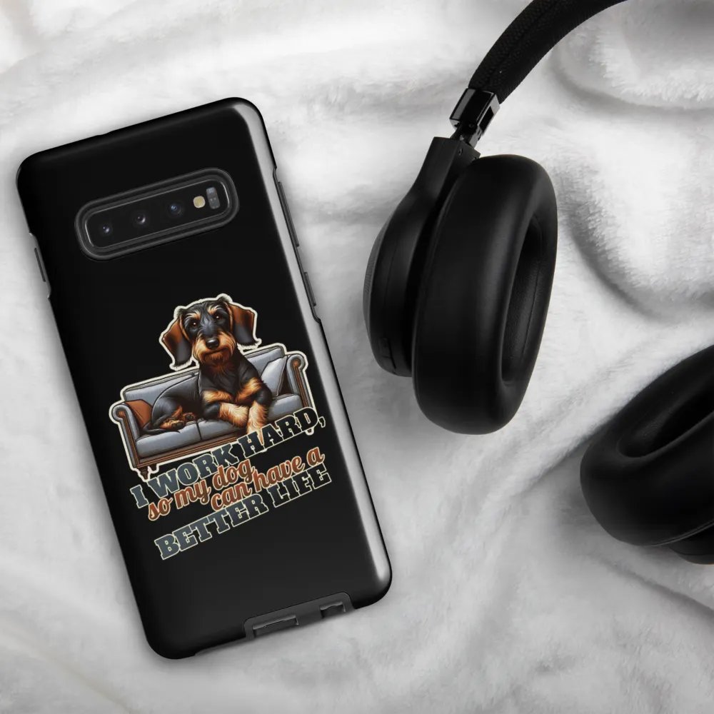 Work Hard – Dachshund - Samsung Tough Case product image (5)
