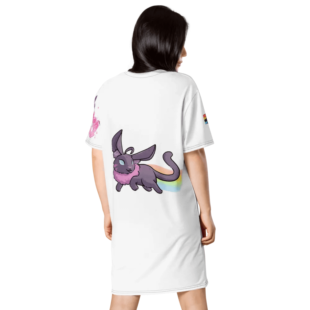 Pixel Kitten Playful All-Over T-Shirt Dress product image (2)