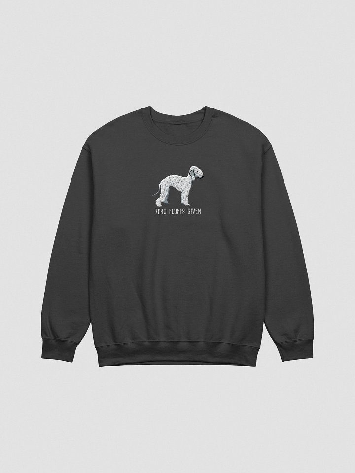 Zero Fluffs Given Sweatshirt (Embroidered) of a Bedlington Terrier(White) product image (4)