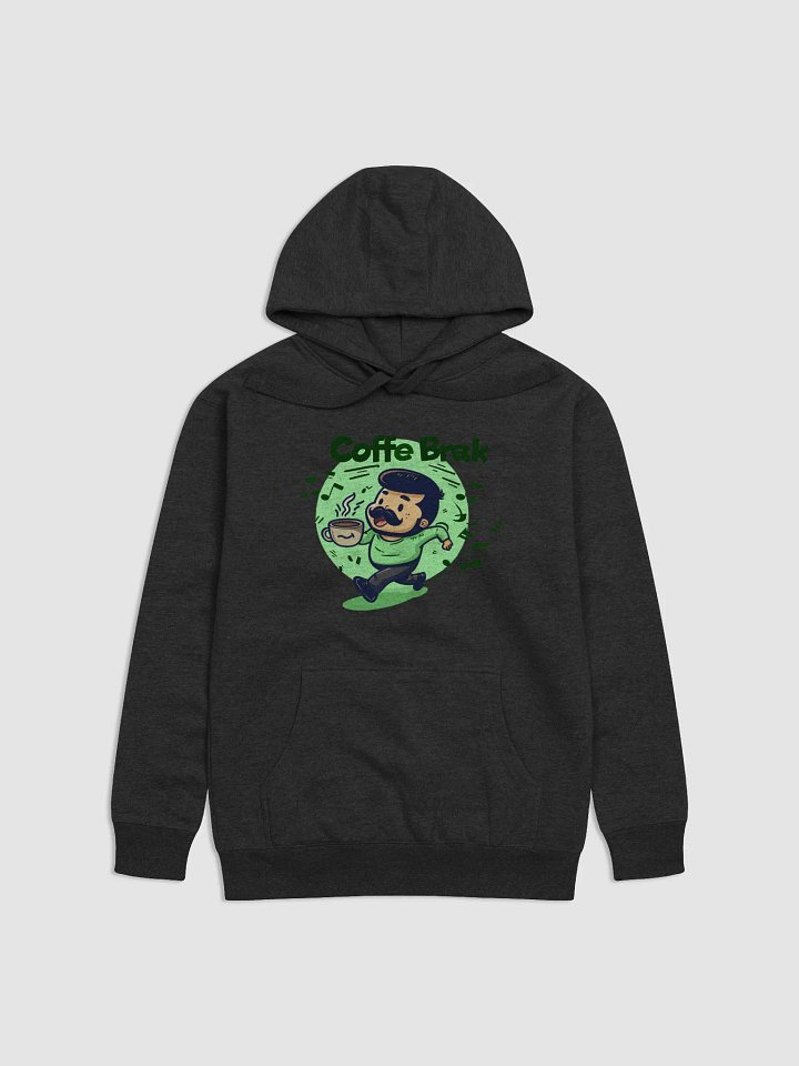 Coffee Break Hoodie Green Variant (Large Logo) product image (1)