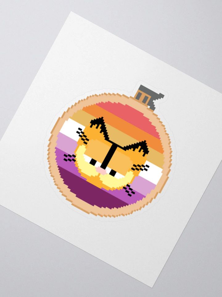 Garfield cross stitch sticker (lesbian) product image (2)