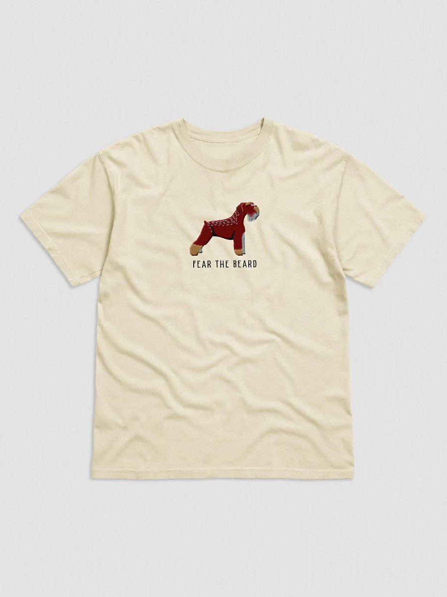 Fear the Beard T-Shirt(Embroidered) of a Schnauzer(Brown) product image (4)