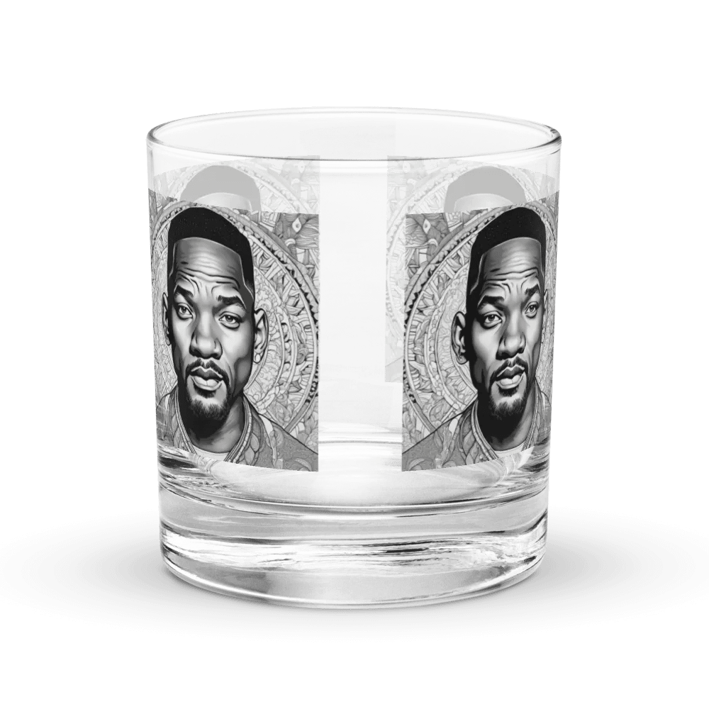 Intricate Line Art Portrait Rocks Glass Set product image (2)