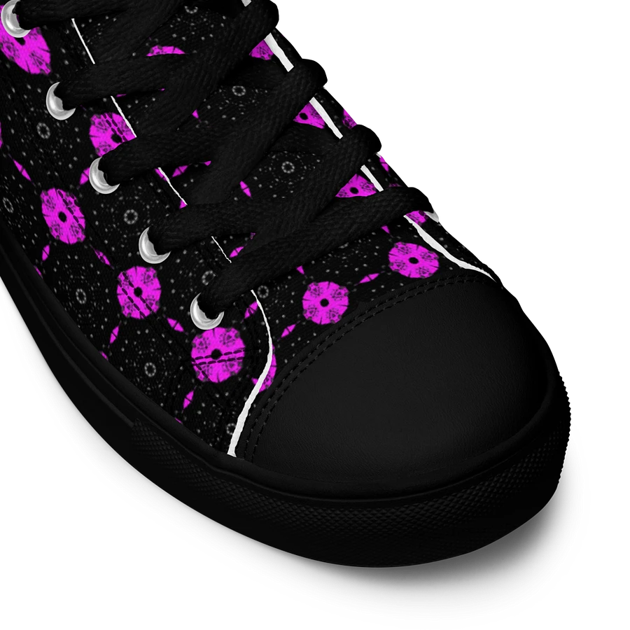 Abstract Pink Shapes Ladies Canvas Shoes High Tops product image (9)