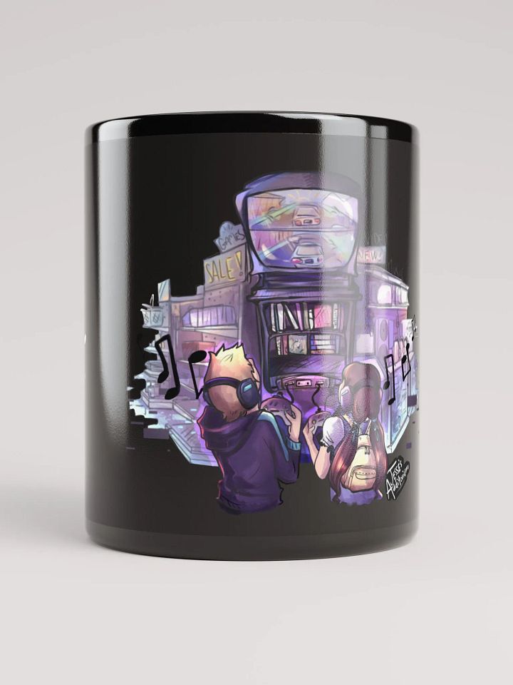 Black Ceramic Mug (Purple Dreams Design) product image (1)