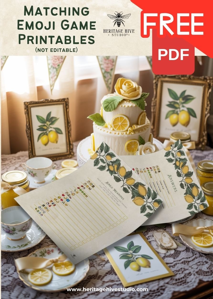 Botanical Lemon Themed Bridal Shower Invitations | Instant Download product image (2)