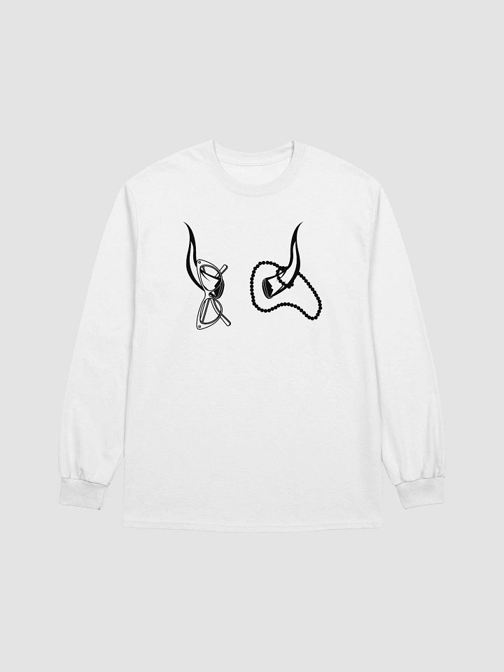 Horns, Glasses & Pearls Long Sleeve T-Shirt product image (2)