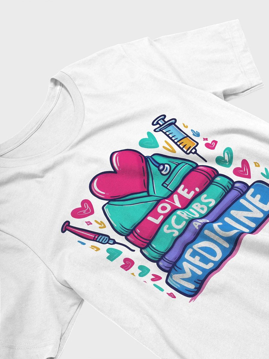 Love, Scrubs, and Medicine Illustrated T-Shirt product image (32)