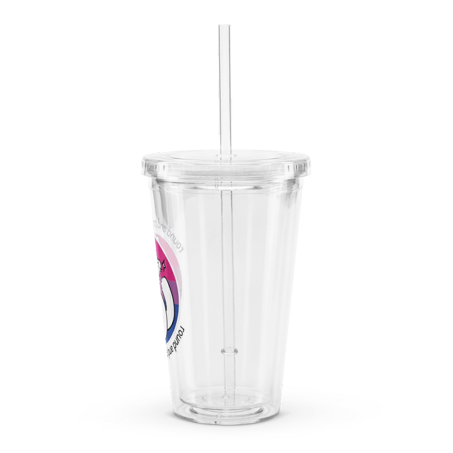 Round and Proud Manul Bisexual Version - Transparent Cup & Straw product image (4)