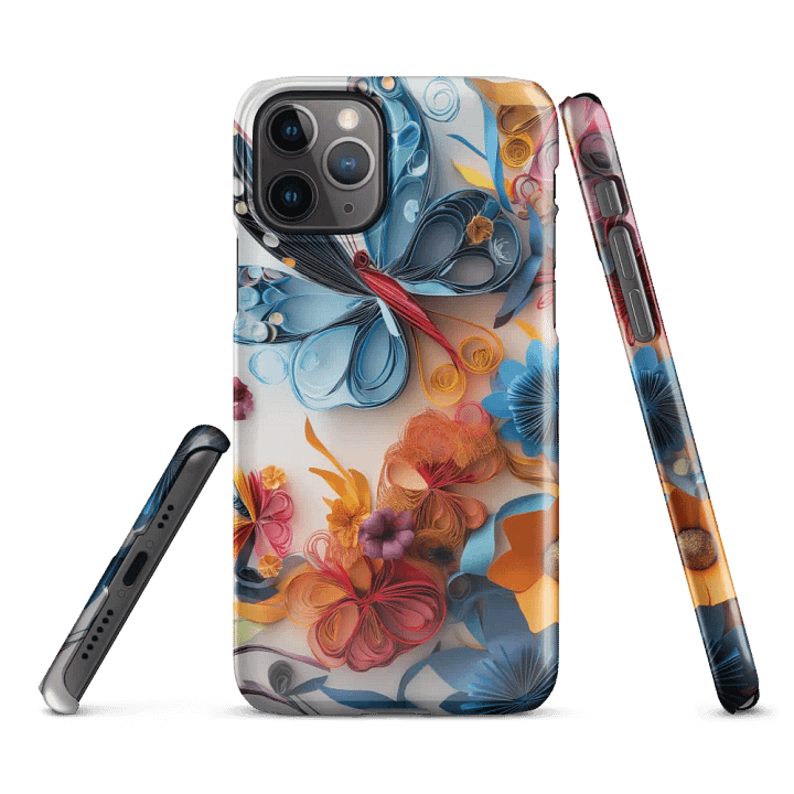 Quilled Butterfly and Flowers iPhone® Case product image (2)