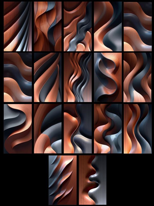 17 Luxury Wood Mosaic Texture Panel Wallpapers product image (2)