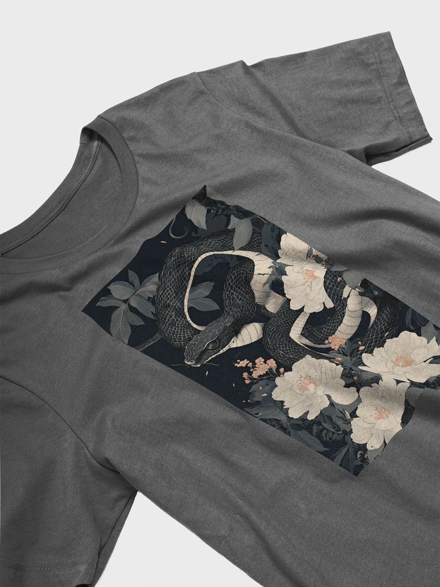 Black and White Floral Snake Supersoft Tee product image (10)