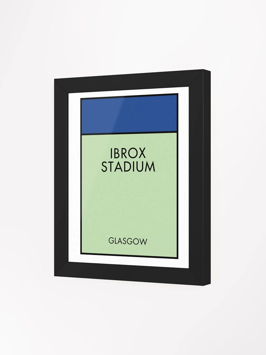 Ibrox Stadium Glasgow Monopoly Title Art Framed Print product image (4)