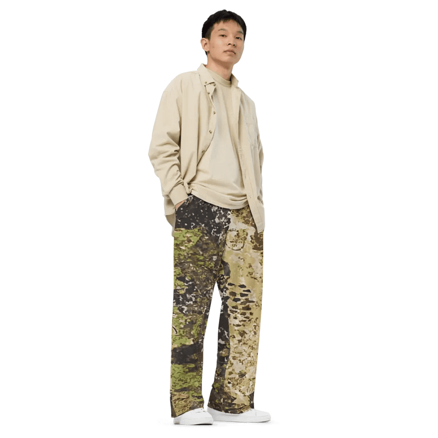 Trendy Camo Fusion Wide-Leg Pants product image (8)