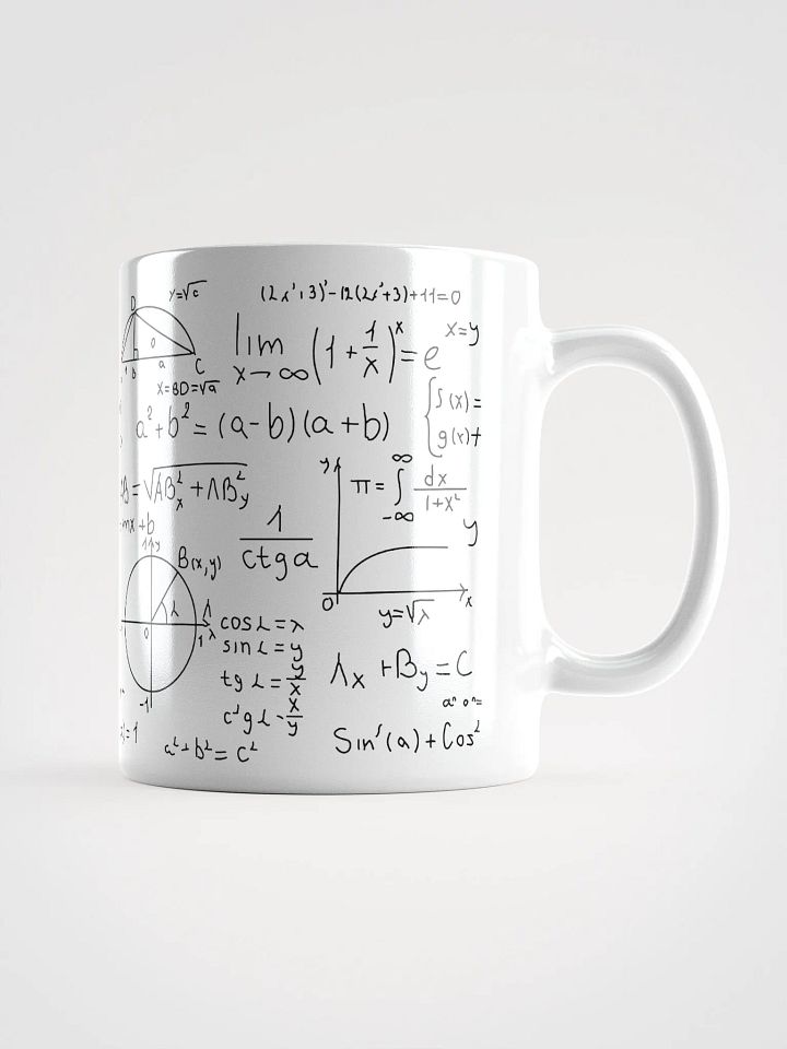 Algebraic Equation Black Shiny white Mug product image (1)