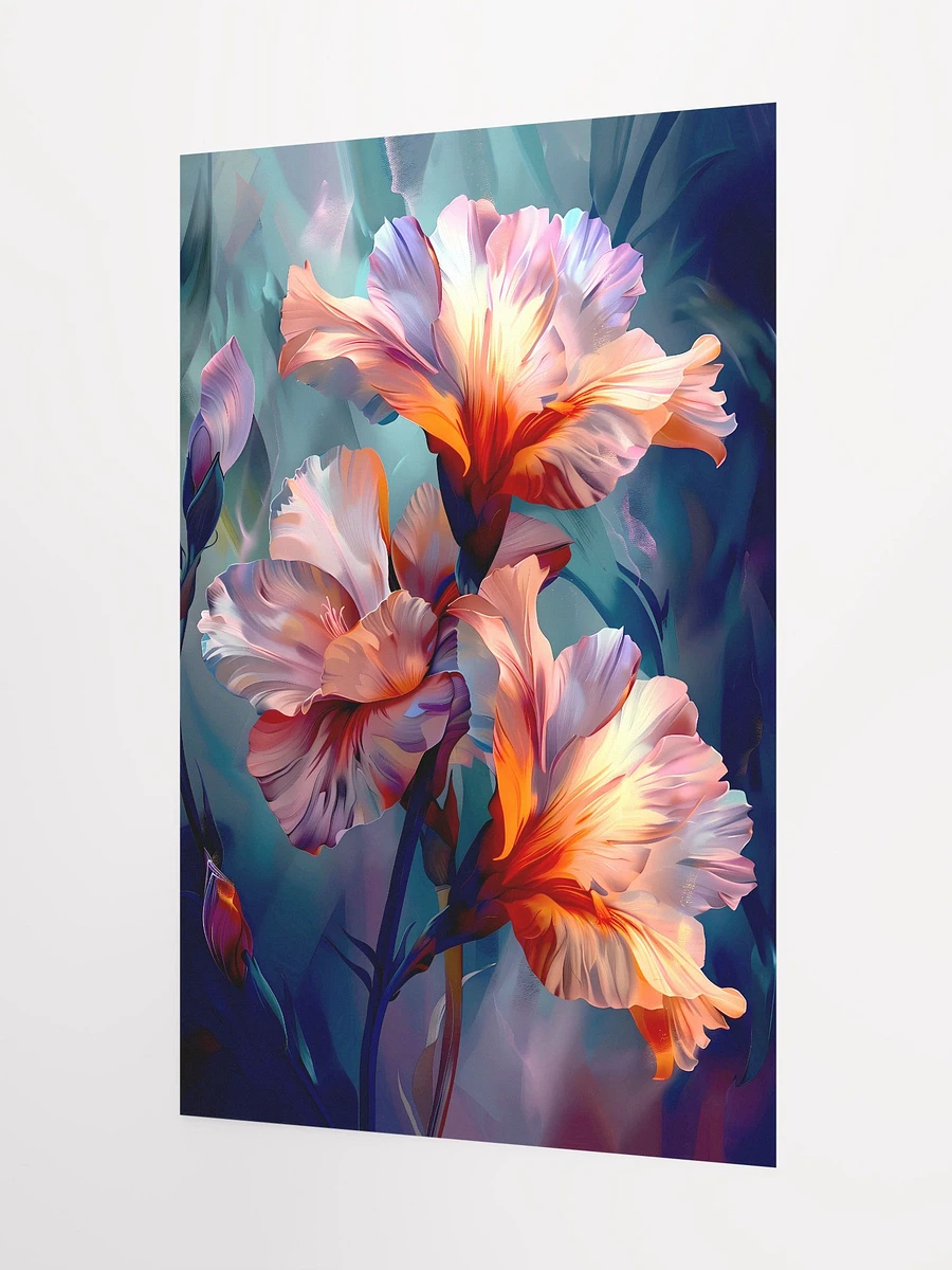 Iridescent Iris Bloom Poster: Vibrant Floral Art for Modern Home Decor Matte Poster product image (4)