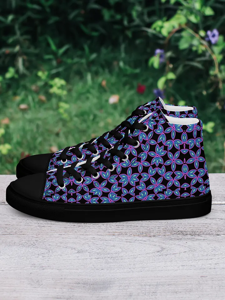 Floral Geometry High Top Canvas Shoes product image (1)