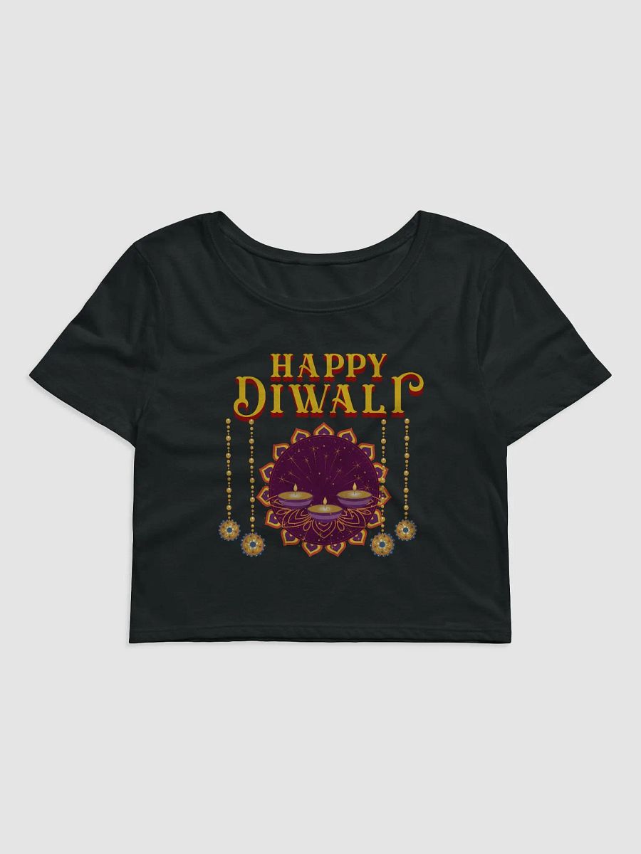 Happy Diwali Women's Crop Tee - Enjoy the festival and gift to your loved ones product image (3)
